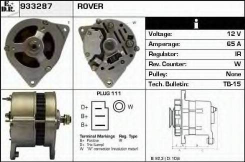 EDR 933287 - Генератор www.autospares.lv