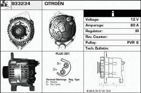 EDR 933234 - Alternator www.autospares.lv