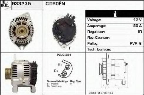 EDR 933235 - Alternator www.autospares.lv