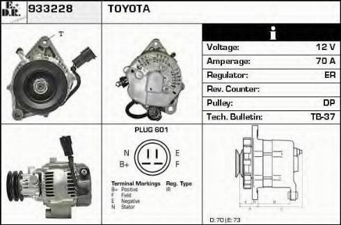 EDR 933228 - Alternator www.autospares.lv