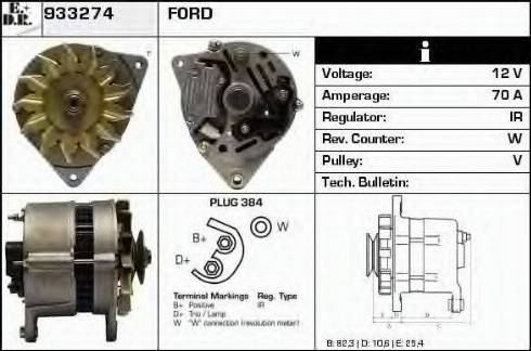 EDR 933274 - Alternator www.autospares.lv