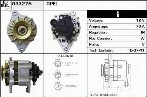 EDR 933275 - Ģenerators www.autospares.lv