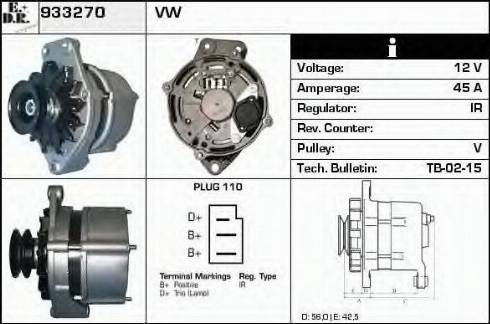 EDR 933270 - Ģenerators www.autospares.lv