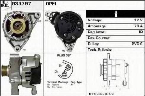 EDR 933797 - Генератор www.autospares.lv