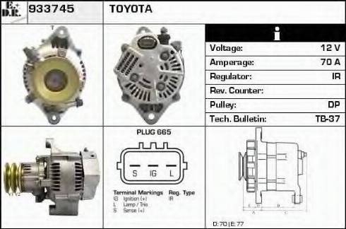 EDR 933745 - Ģenerators www.autospares.lv