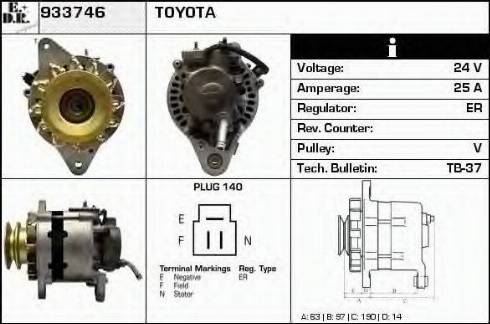 EDR 933746 - Генератор www.autospares.lv