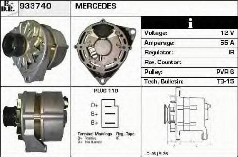 EDR 933740 - Генератор www.autospares.lv