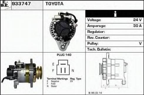 EDR 933747 - Генератор www.autospares.lv