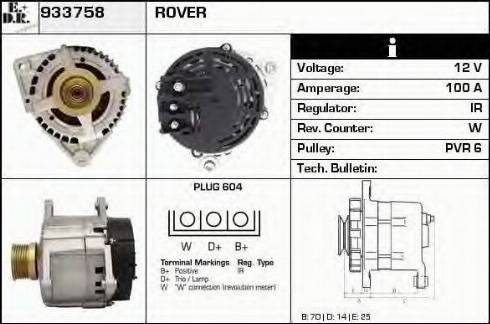 EDR 933758 - Alternator www.autospares.lv