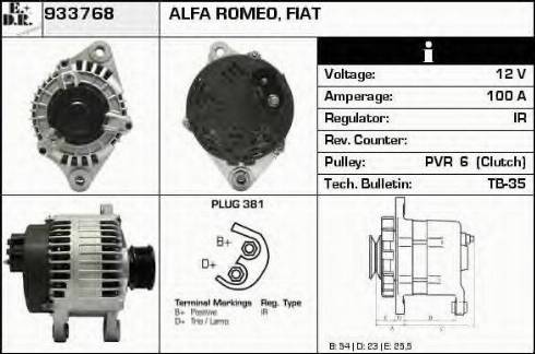 EDR 933768 - Alternator www.autospares.lv