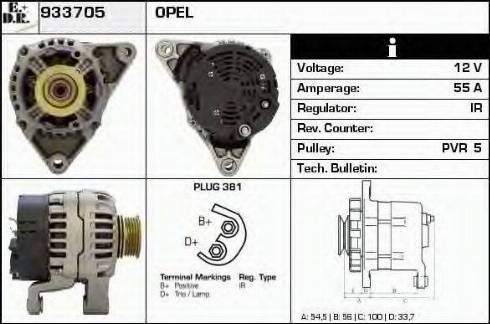 EDR 933705 - Alternator www.autospares.lv