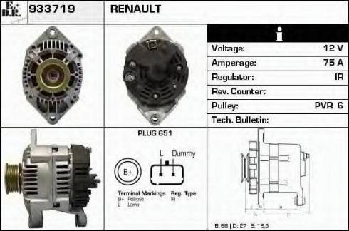 EDR 933719 - Ģenerators www.autospares.lv