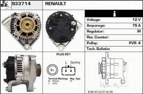 EDR 933714 - Ģenerators www.autospares.lv