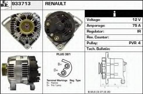 EDR 933713 - Alternator www.autospares.lv