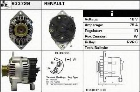 EDR 933729 - Ģenerators www.autospares.lv