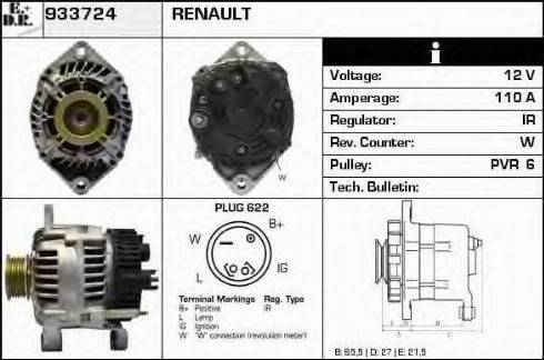 EDR 933724 - Ģenerators www.autospares.lv