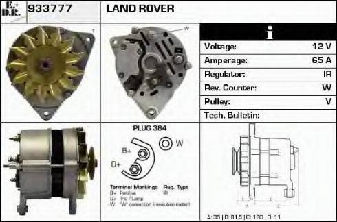 EDR 933777 - Alternator www.autospares.lv