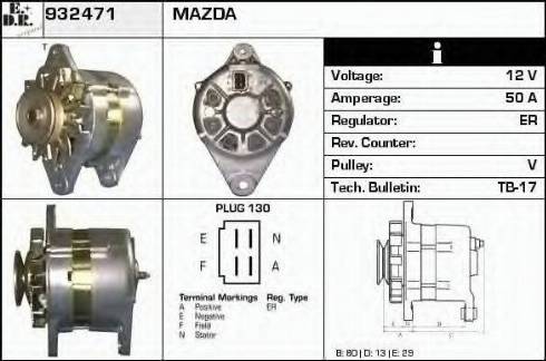 EDR 932471 - Alternator www.autospares.lv