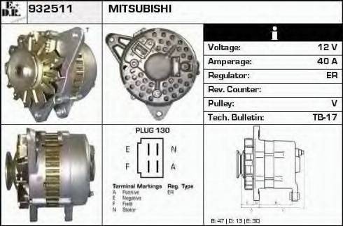 EDR 932511 - Генератор www.autospares.lv