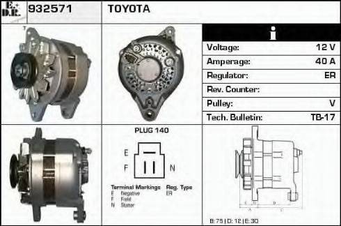 EDR 932571 - Alternator www.autospares.lv