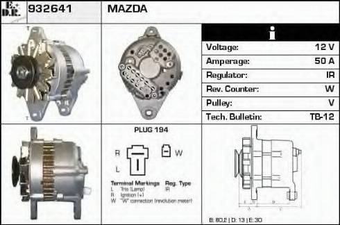 EDR 932641 - Генератор www.autospares.lv