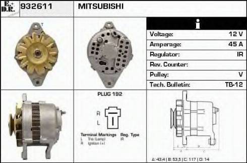 EDR 932611 - Ģenerators www.autospares.lv