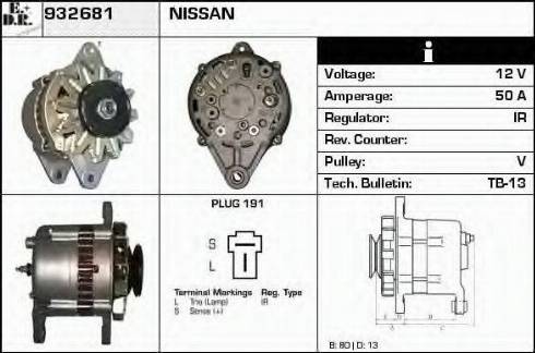 EDR 932681 - Генератор www.autospares.lv