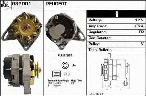 EDR 932001 - Alternator www.autospares.lv