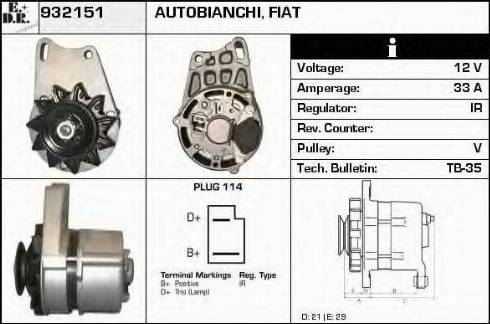 EDR 932151 - Ģenerators www.autospares.lv