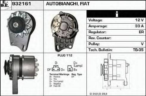 EDR 932161 - Alternator www.autospares.lv