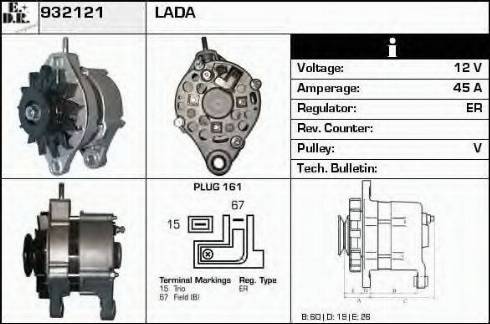 EDR 932121 - Ģenerators autospares.lv