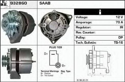 EDR 932860 - Генератор www.autospares.lv