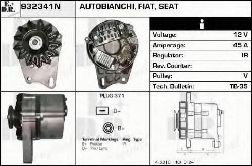 EDR 932341N - Ģenerators www.autospares.lv