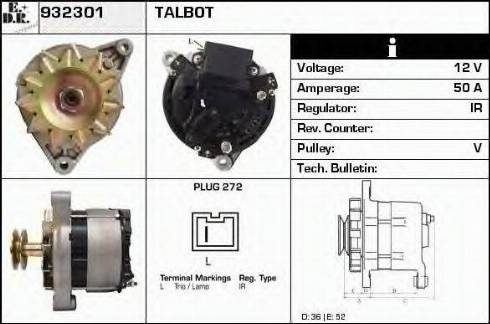 EDR 932301 - Ģenerators www.autospares.lv