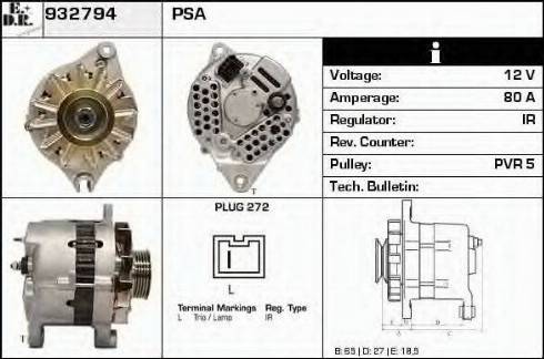 EDR 932794 - Ģenerators www.autospares.lv