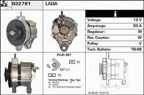 EDR 932781 - Ģenerators www.autospares.lv