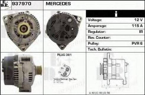 EDR 937970 - Генератор www.autospares.lv