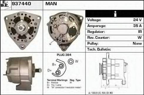 EDR 937440 - Ģenerators www.autospares.lv