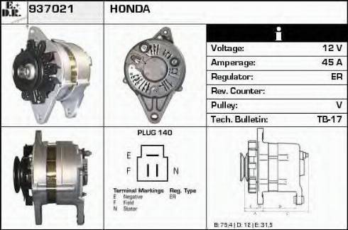 EDR 937021 - Ģenerators www.autospares.lv