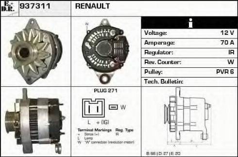 EDR 937311 - Ģenerators www.autospares.lv