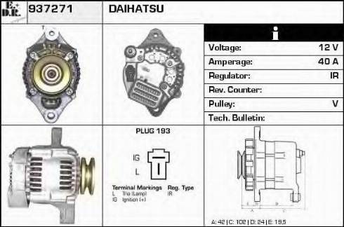 EDR 937271 - Генератор www.autospares.lv