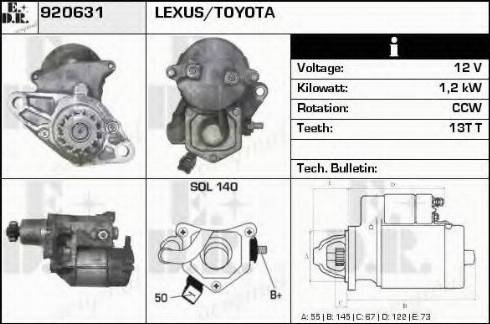 EDR 920631 - Стартер www.autospares.lv