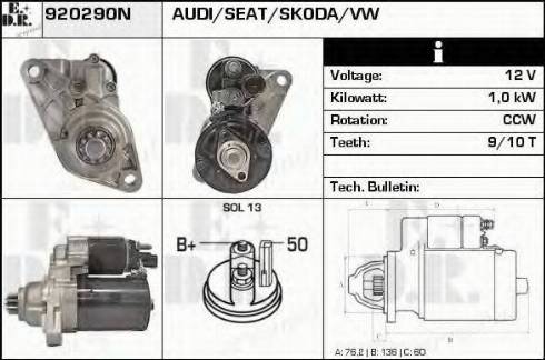 EDR 920290N - Starteris autospares.lv