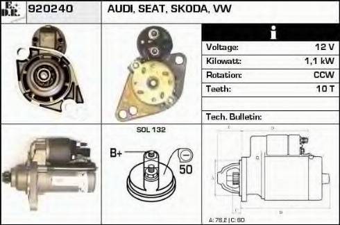 EDR 920240 - Starteris www.autospares.lv