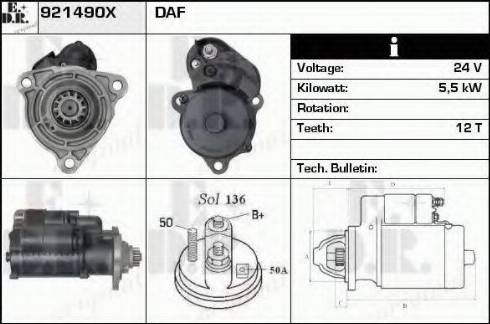 EDR 921490X - Starteris www.autospares.lv