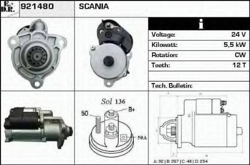 EDR 921480 - Starteris www.autospares.lv