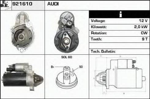 EDR 921610 - Starteris autospares.lv