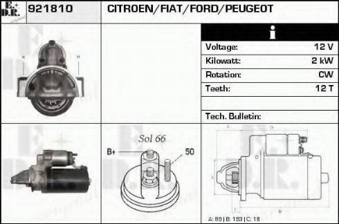 EDR 921810 - Starteris autospares.lv