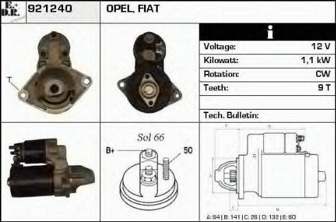 EDR 921240 - Starter www.autospares.lv