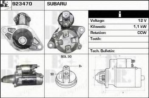 EDR 923470 - Starter www.autospares.lv